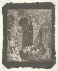 Copy of a Large Italian Print, Reduced in the Camera