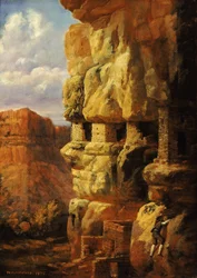 Cliff Houses on the Rio Mancos, Colorado