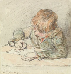 A Boy Writing