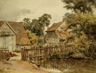 Farmyard with Pond