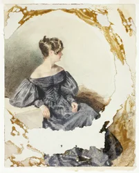 Seated Woman in Black Gown