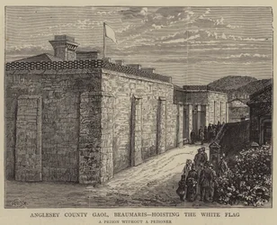 Anglesey County Gaol, Beaumaris, hosting the White Flag