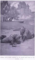 Balan, full of fear, crawled on his hands and knees to his brother