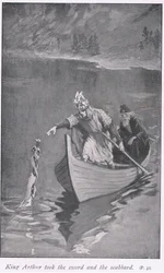 King Arthur took the sword and the scabbard