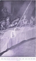 The Holy Grail, Covered with White Silk, Came into the Hall