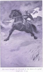 The horse brought Sir Percivale to the shores of a great rough sea