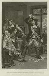 Governor Stuyvesant destroying the summons to surrender New York, 1664