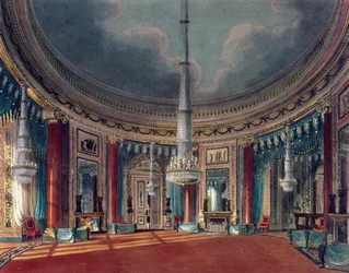 Carlton House, the Circular Room, from Pynes Royal Residences, published 1818
