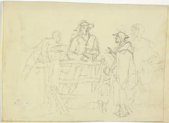 Four Figures at a Fence