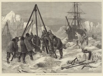 Arctic Life, Cutting a Way out of the Ice from Winter Quarters
