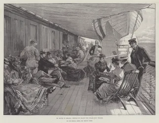 En Route to Brazil, Sketch on Board the Steam-Ship Thames