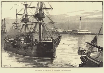 HMS Sultan off Ras-el-Tin, or Lighthouse Fort, Alexandria