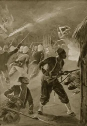 It was a night attack, and the foe had caught them napping, illustration from 