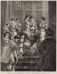 Marriage of His Royal Highness the Duke of Connaught at Windsor, Bridesmaids waiting for the Bride