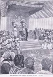 Proclamation of the Queen as sovereign of India 1858 AD