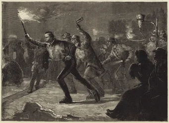 Skating on the Serpentine by Torchlight