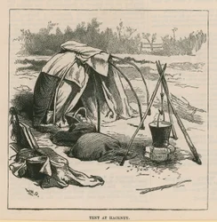 Sketches of Gypsy Life; Tent at Hackney
