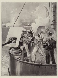 The Naval Manoeuvres, Hotchkiss Quick-Firing Guns in the Military Top