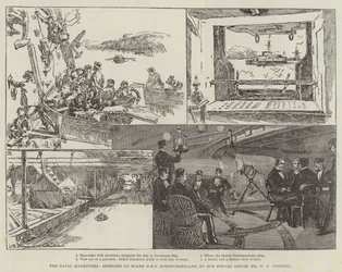 The Naval Manoeuvres, Sketches on Board HMS Northumberland