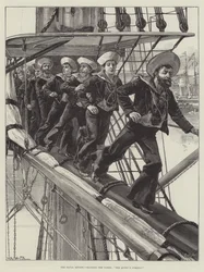 The Naval Review, manning the Yards, The Queen