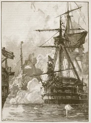 The Russian Attack on Sinope, illustration from 