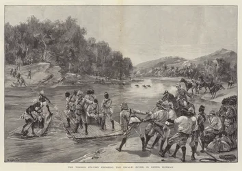 The Tonhon Column crossing the Swalei River, in Upper Burmah