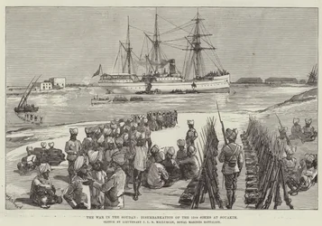 The War in the Soudan, Disembarkation of the 15th Sikhs at Souakim