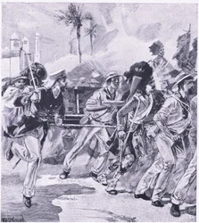 The naval brigade from HMS Shannon at Lucknow, November 1857