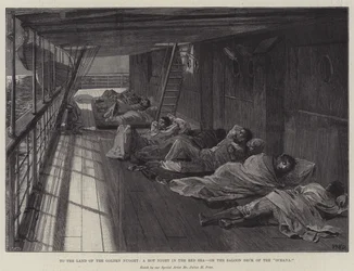 To the Land of the Golden Nugget, a Hot Night in the Red Sea, on the Saloon Deck of the Oceana