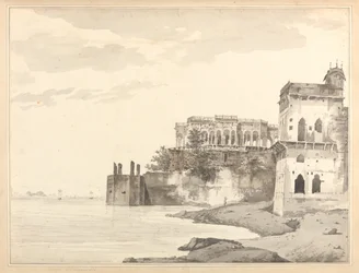 A View of the Ruins of a Palace at Ghazipur on the River Ganges