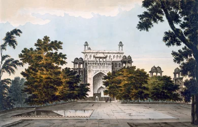 A view of part of the Tomb of the Emperor Akbar at Secundru