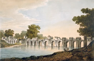 A View of the Bridge at Ilionpoor over the River Goomty from 