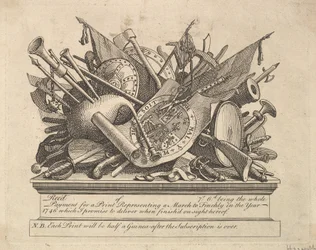 A Stand of Arms, Musical Instruments, etc., March 1749-50