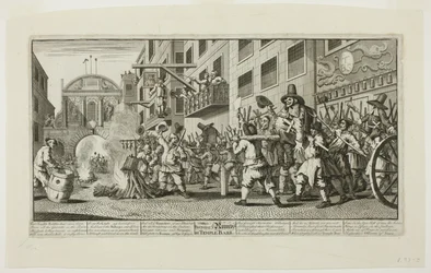 Burning the Rumps at Temple Bar, plate eleven from Hudibras