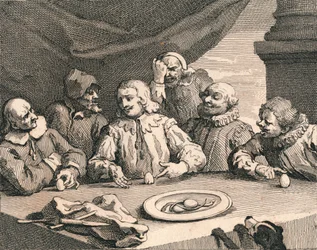 Christopher Columbus cracking the egg, 1753