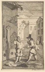 Hudubras and Ralpho Disputing (Seventeen Small Illustrations for Samuel Butler