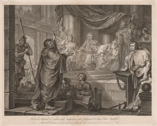 Paul before Félix (Large Plate)