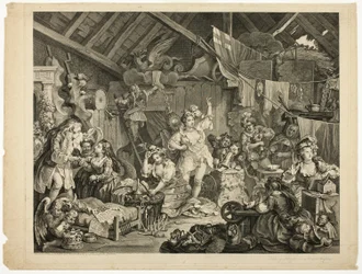 Strolling Actresses Dressing in a Barn