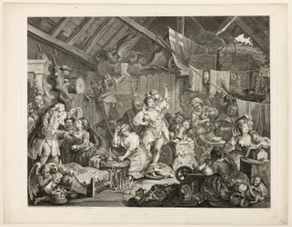 Strolling Actresses Dressing in a Barn