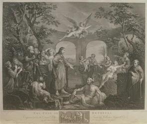 The Pool of Bethesda, engraved by J.M. Delatre and Simon Francis Ravenet, published by John Boydell