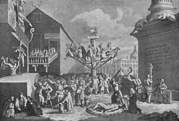 The South Sea Bubble, from a print by William Hogarth, 1721, 1904