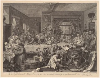 Election Banquet, Plate 1 of the Series “The Elections”
