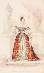 A Lady in Court Dress of Medieval Inspiration