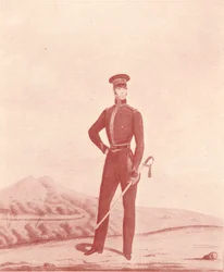 Officer of the Madras Army Rifles, Undress, c1837-1843, 1909