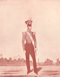 Officers of the Madras Army Infantry on the Line