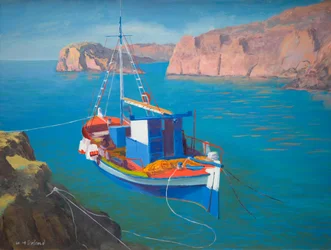 Greek boat off Rhodes