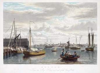 Boston, from the Ship House, west end of the Navy Yard, c.1833