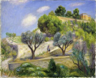 The Hill of Vence - "Terraced Hill, Vence" Painting by William James Glackens