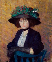 Woman with Green Hat