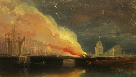 Bristol Riots: The Burning of the Toll-Houses on Prince Street Bridge with St Mary Redcliffe